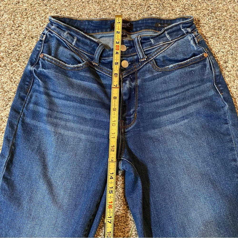 JUDY BLUE Slim Fit Dark Wash Jeans Size 27 - Picture 11 of 14